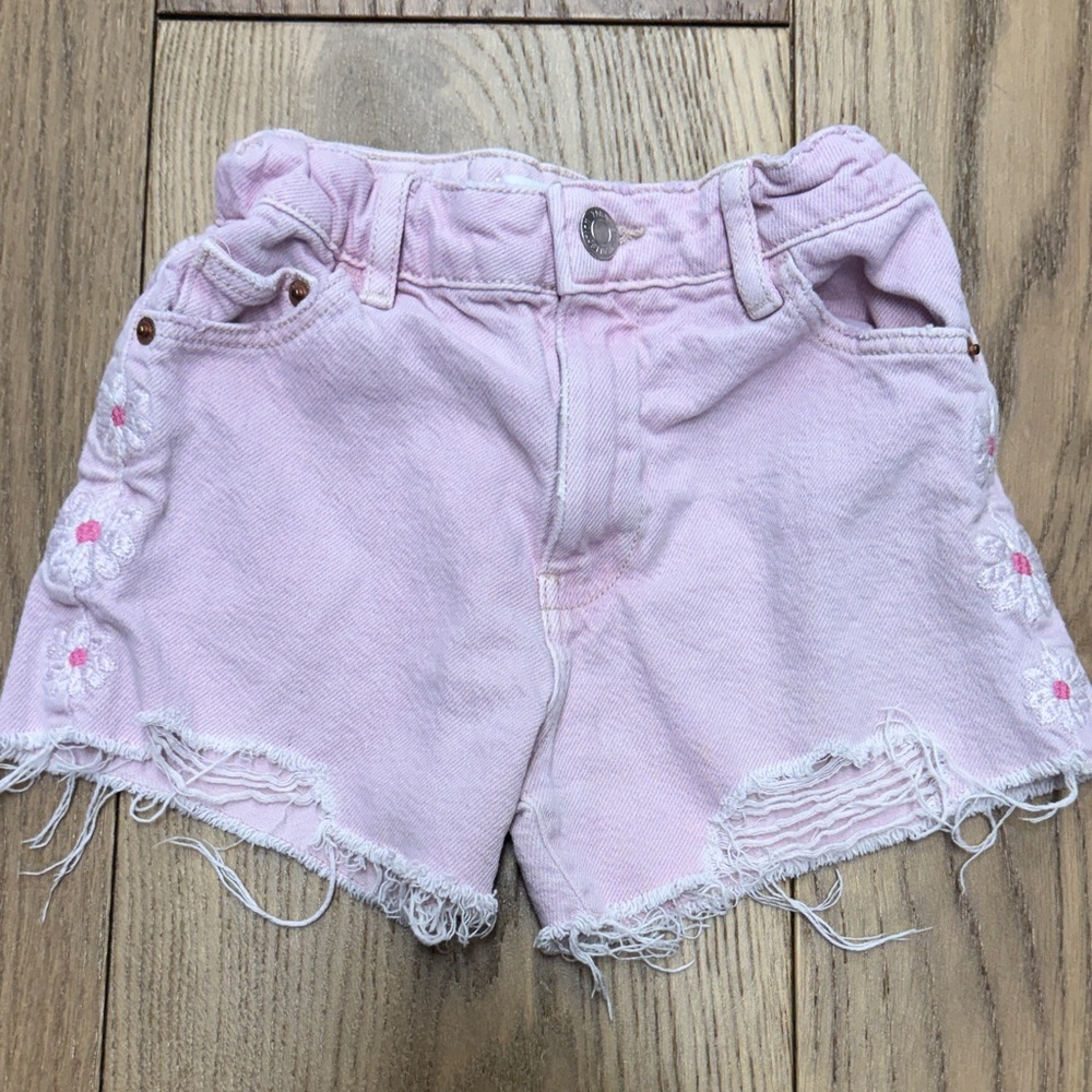 Zara Pink Kids Denim Shorts